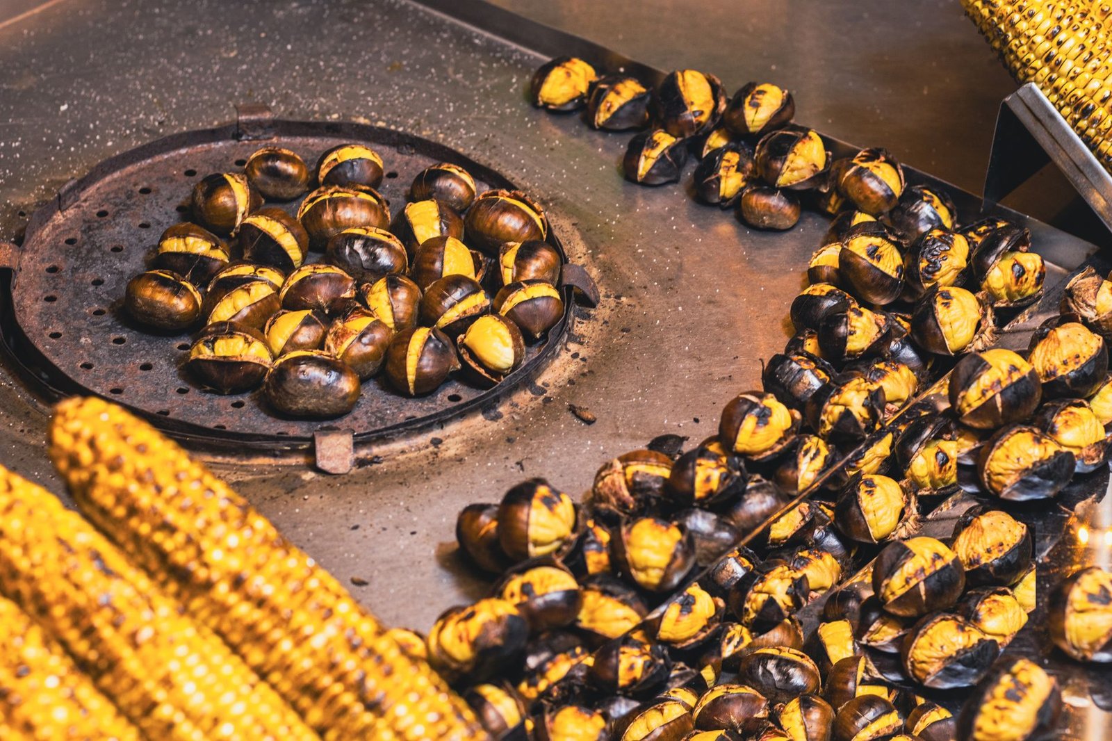 Castañas, boniato y calabaza de temporada